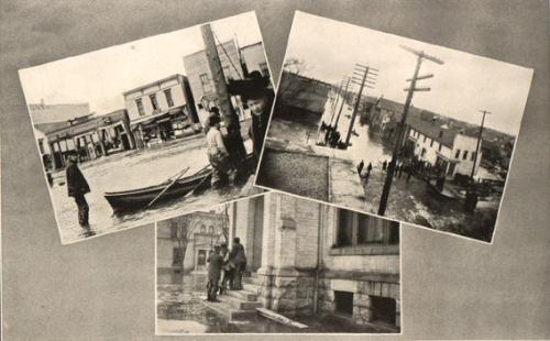 1904 - Corner of Winter and Bridge Streets - Conditions at First and Broadway - Leonard Street Food Supply Station